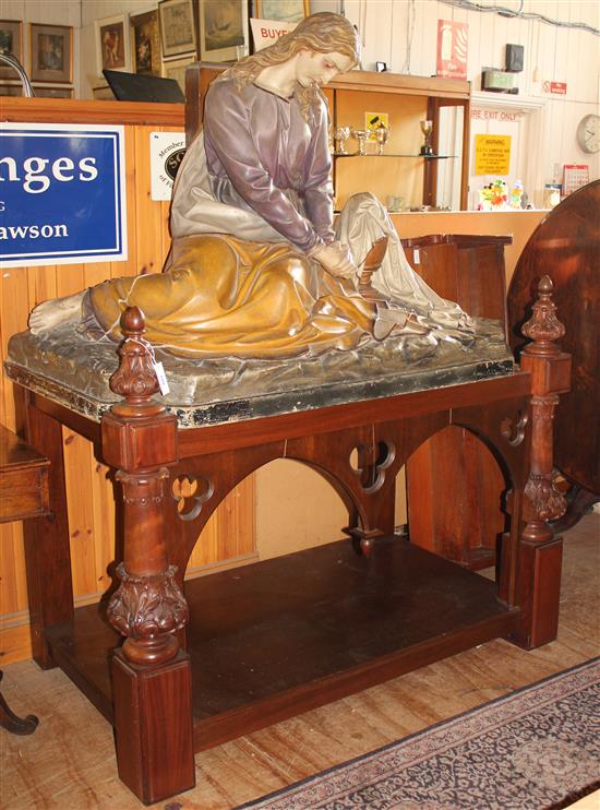 A large German 19th century Ecclesiastical plaster figure